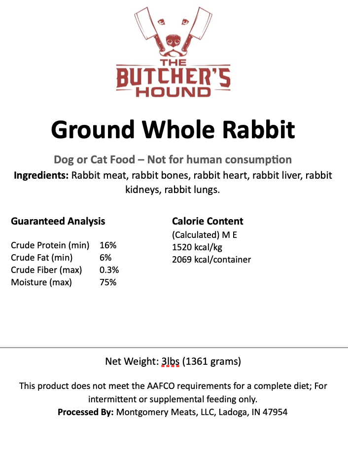 Whole Ground Rabbit - 18lb Bundle
