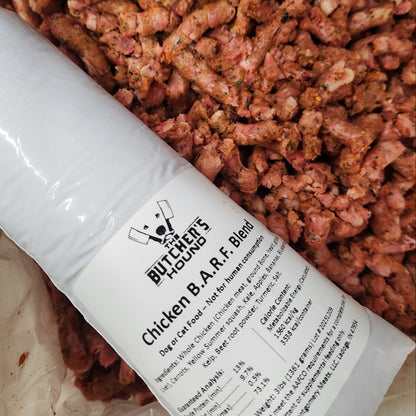 Chicken BARF Diet – PMR Base + Whole Fruit & Veggie Mix - 18lb Box